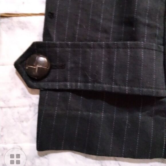 Cotton double-breasted pinstripe coat L - Picture 9 of 10